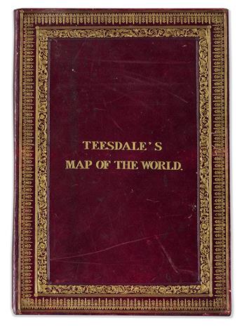 (WORLD.) Henry Teesdale; and John Dower (engraver). A New Chart of the World